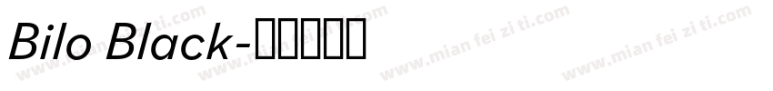 Bilo Black字体转换